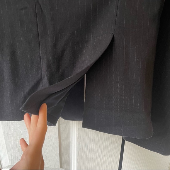 Banana Republic black pinstripe blazer jacket size 0 - Picture 12 of 14